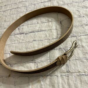 JOSTA ITALY MADE SUEDE TAN PATTERN RUSTIC BUCKLE BELT
